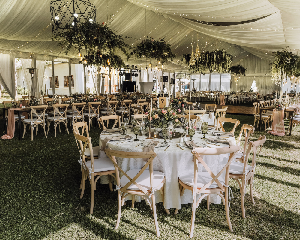 Tent + Chairs + Tables Package